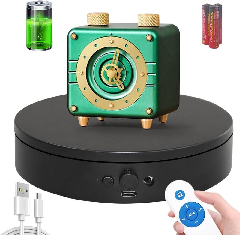 ComXim Knob Speed Adjustment Remote Control Motorized Rotating Display Stand 3d scanner Electric Turntable rotating platform for Photography Shows,Jewelry,Watch,3D Models,Support AAA & charging - Image 1